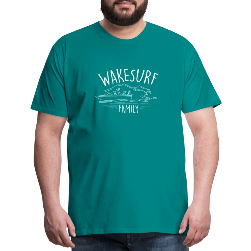 Wakesurf Family (boy and boy) Men's Premium T-Shirt