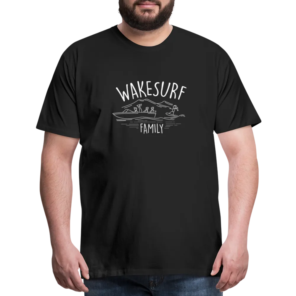 Wakesurf Family (boy and boy) Men's Premium T-Shirt