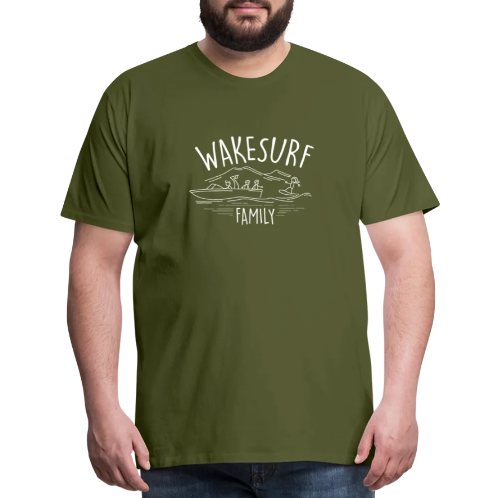 Wakesurf Family (boy and boy) Men's Premium T-Shirt