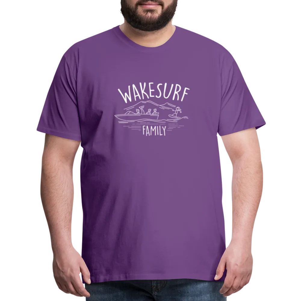 Wakesurf Family (boy and boy) Men's Premium T-Shirt