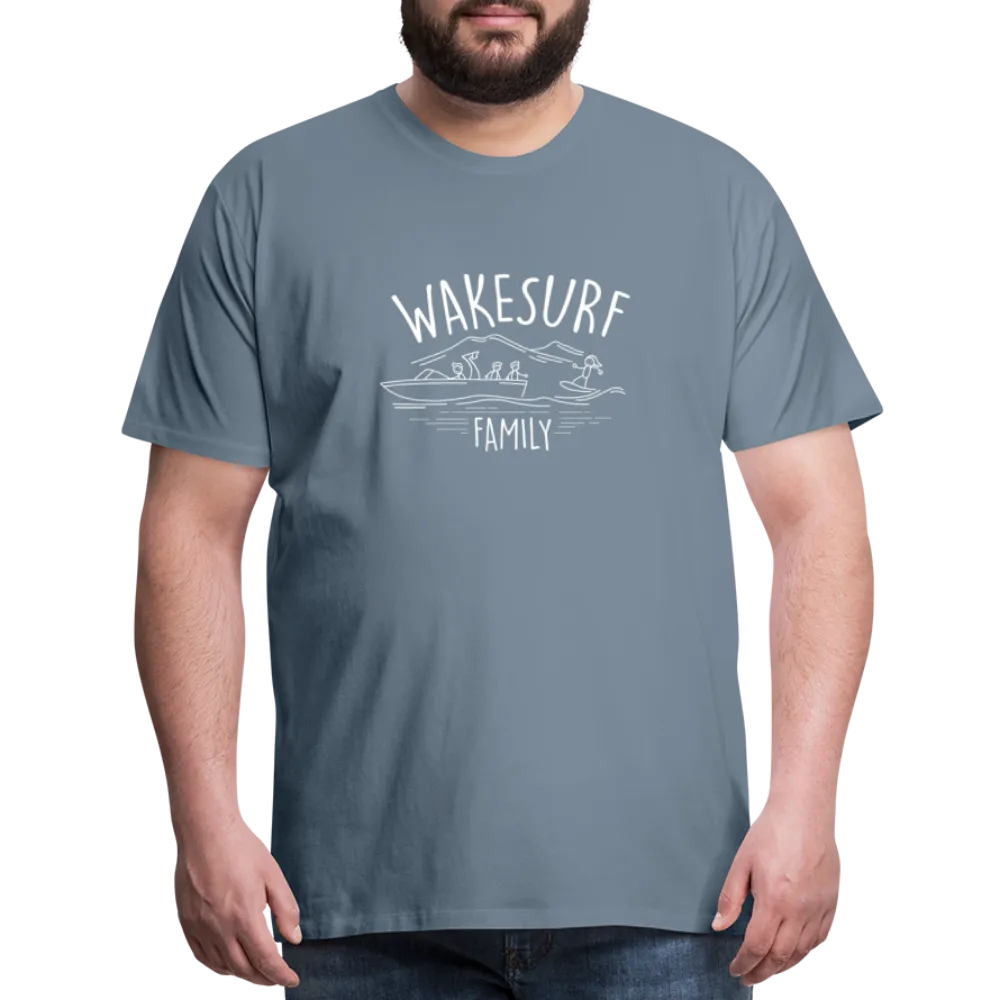 Wakesurf Family (boy and boy) Men's Premium T-Shirt