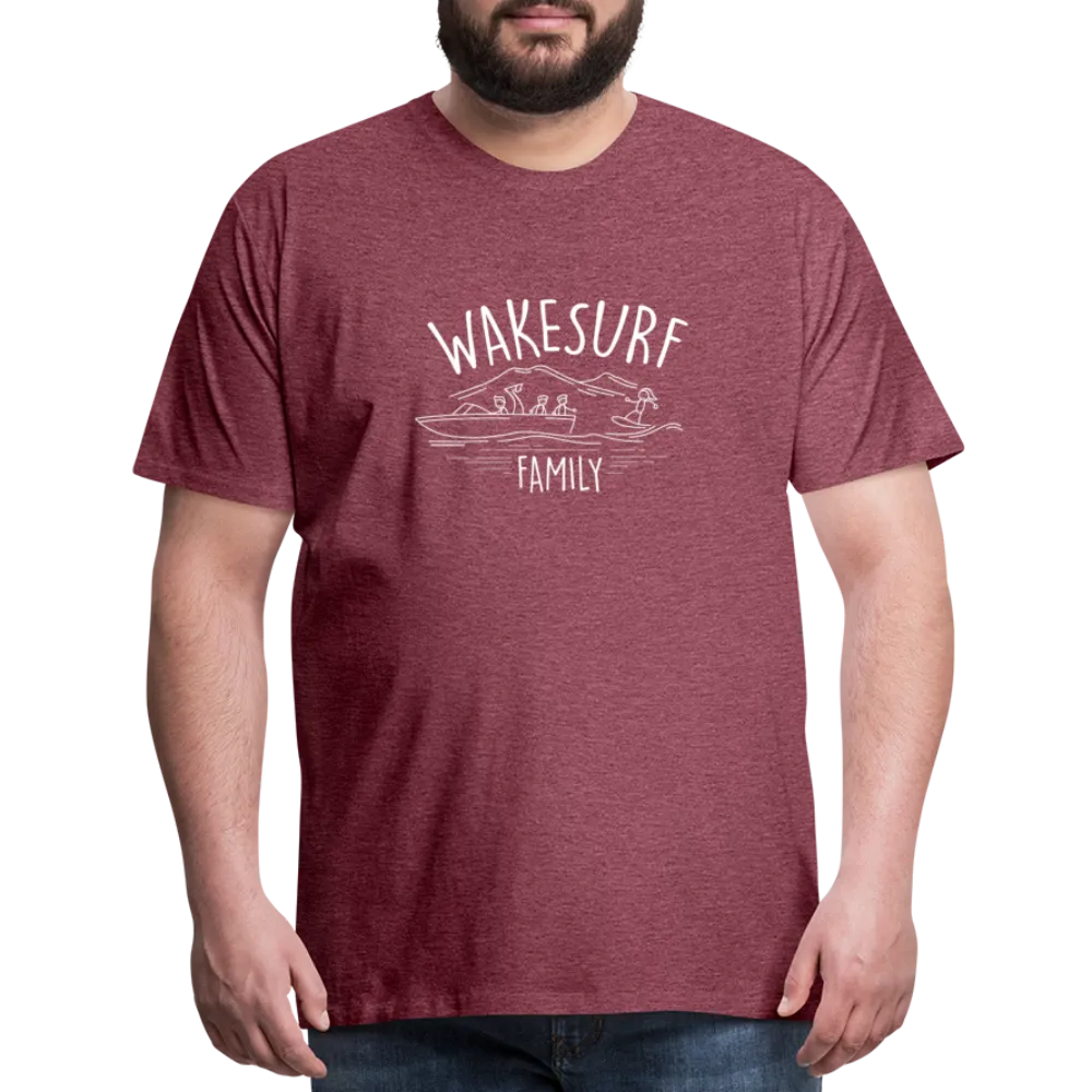 Wakesurf Family (boy and boy) Men's Premium T-Shirt