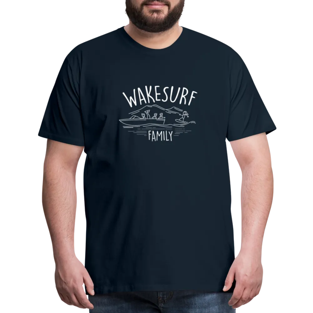 Wakesurf Family (boy and boy) Men's Premium T-Shirt