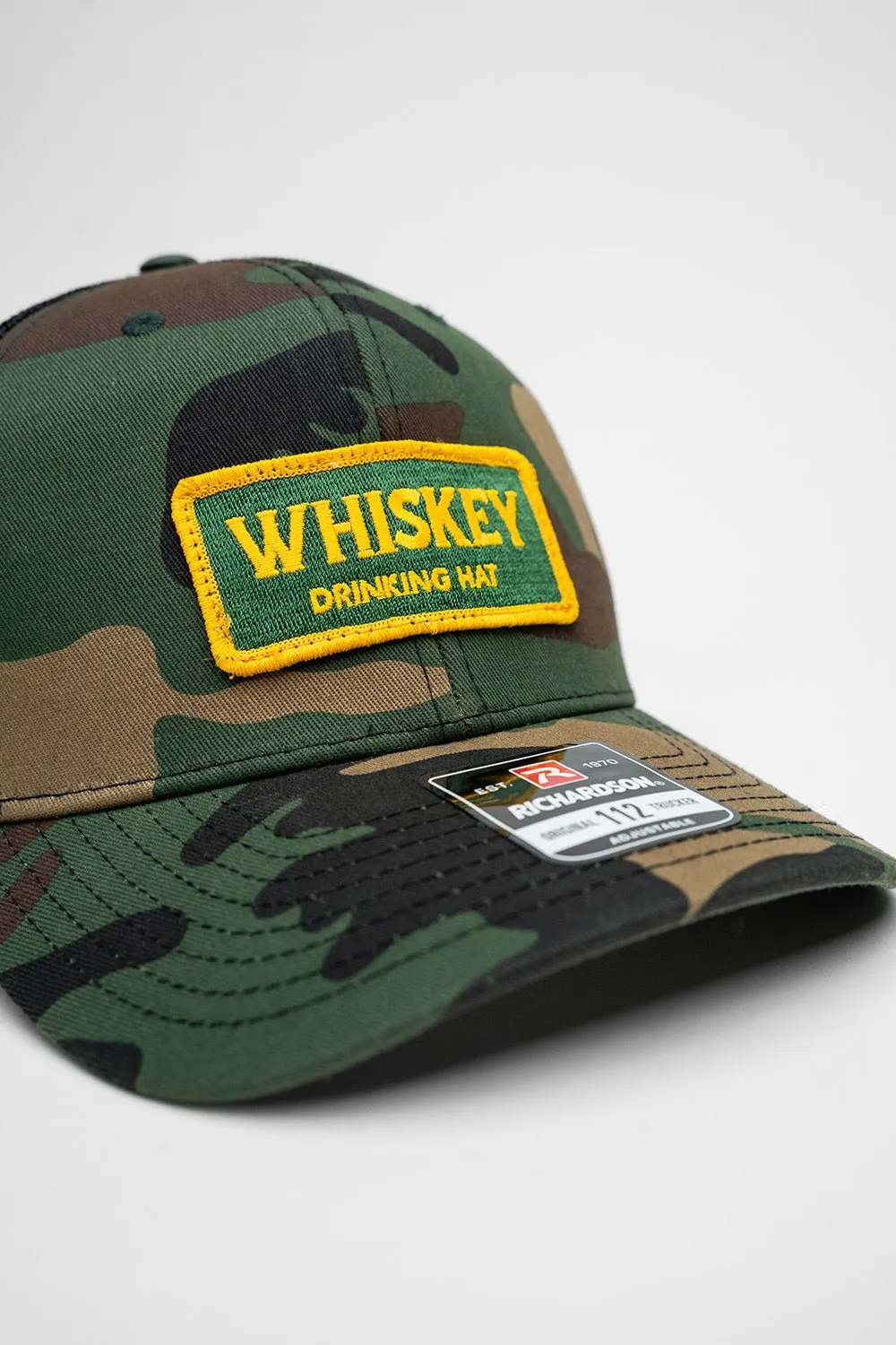 Whiskey Drinking Hat - 6-Panel Richardson Snapback Trucker Hat
