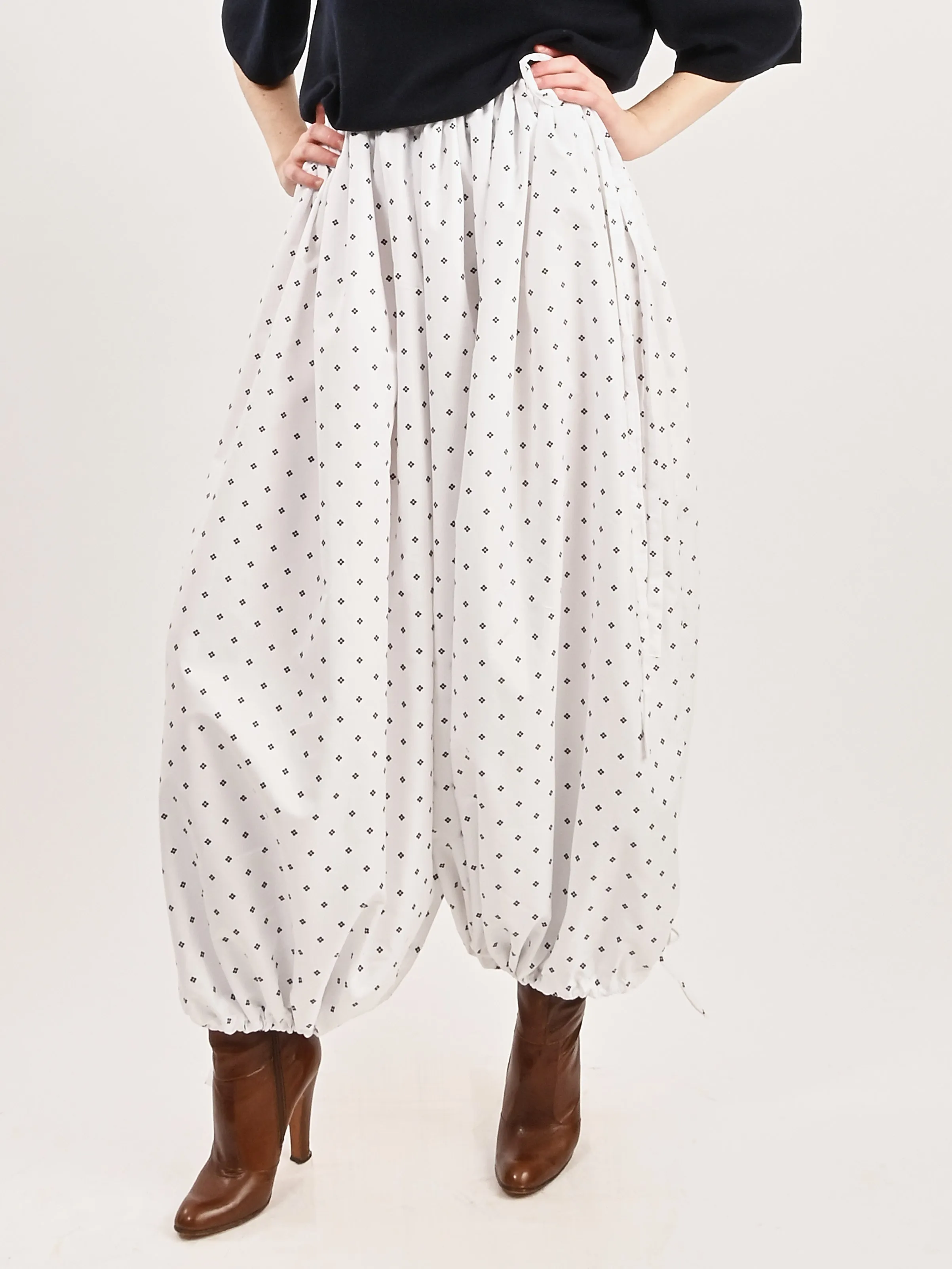 White Harem Pants
