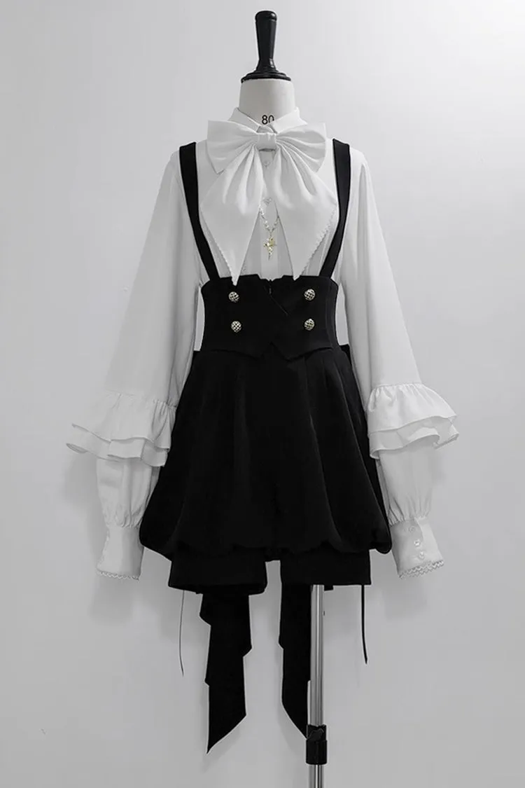 White Long Sleeves Vintage Elegant Prince Ouji Fashion Lolita Blouse