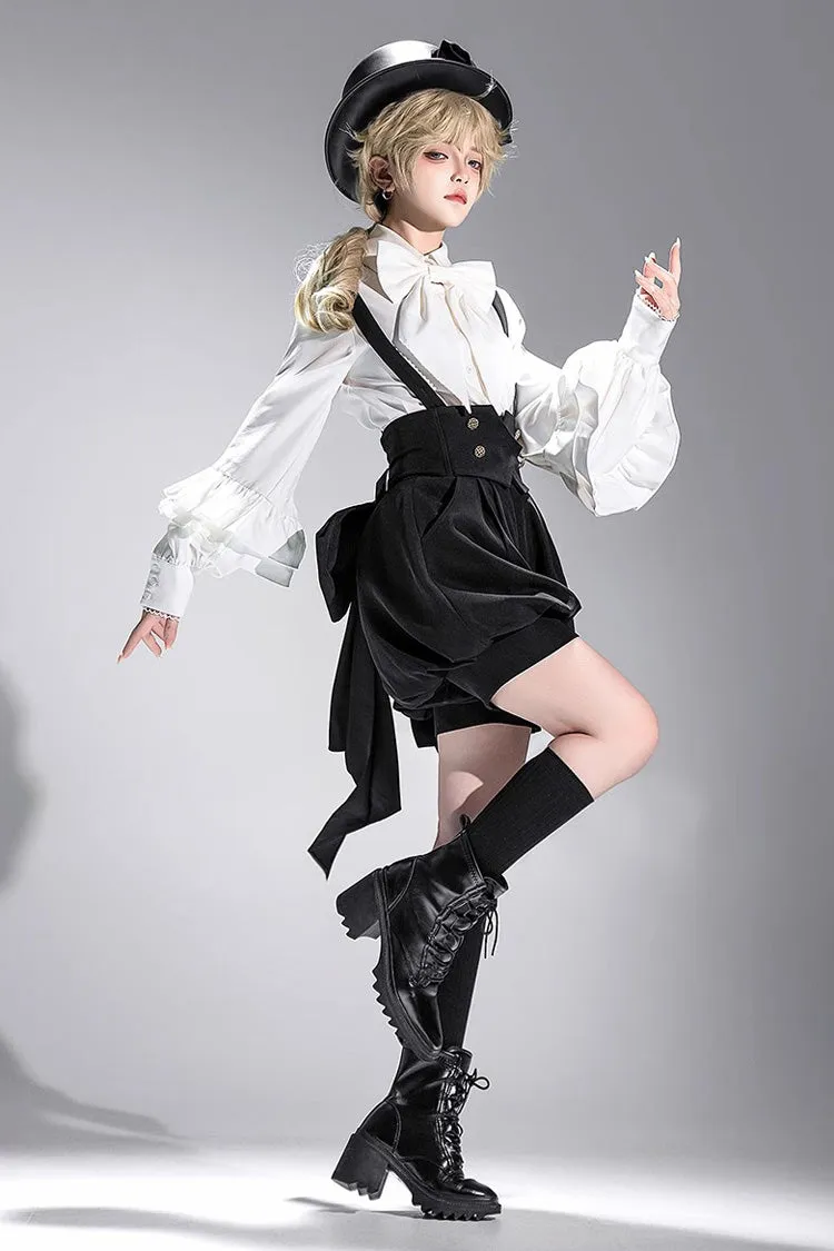 White Long Sleeves Vintage Elegant Prince Ouji Fashion Lolita Blouse
