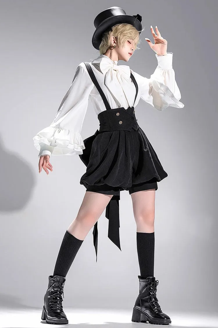 White Long Sleeves Vintage Elegant Prince Ouji Fashion Lolita Blouse