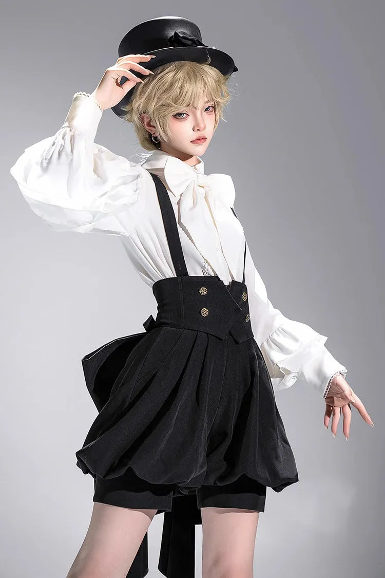 White Long Sleeves Vintage Elegant Prince Ouji Fashion Lolita Blouse