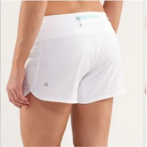 White Lululemon Lined Shorts