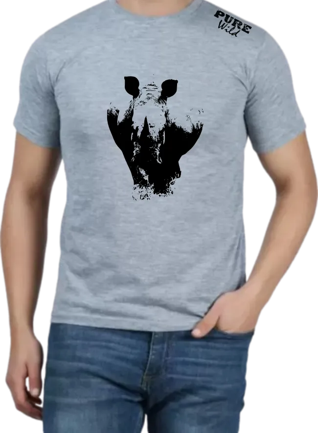 White Rhinoceros T-Shirt For A Real Man
