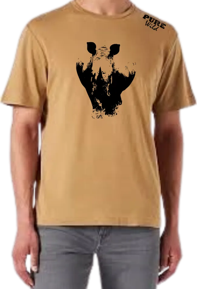 White Rhinoceros T-Shirt For A Real Man