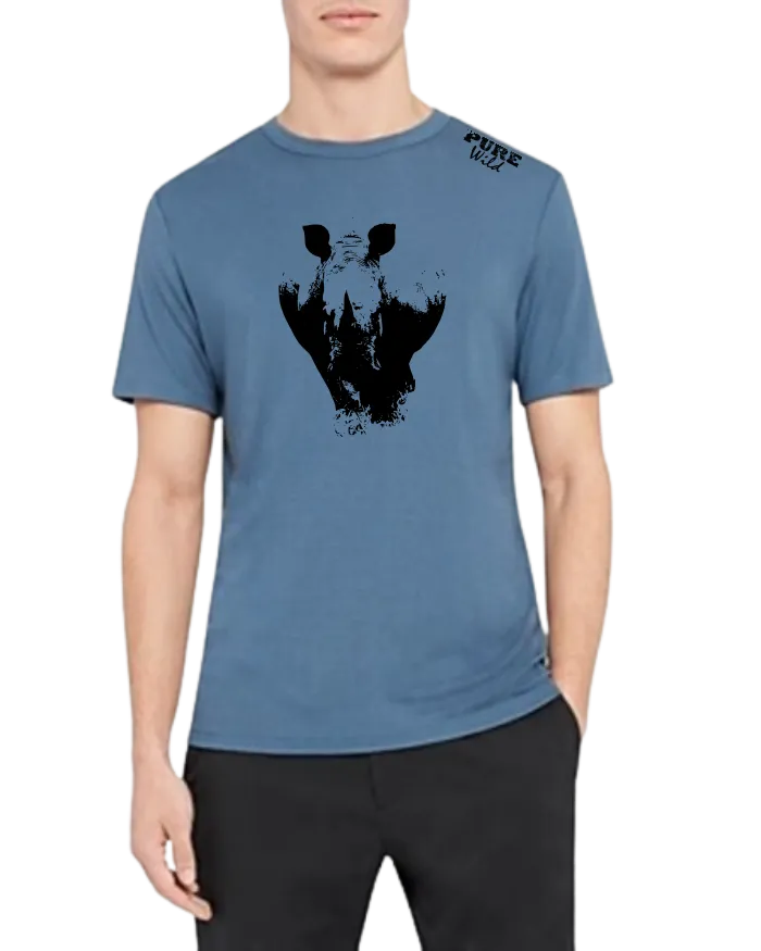 White Rhinoceros T-Shirt For A Real Man