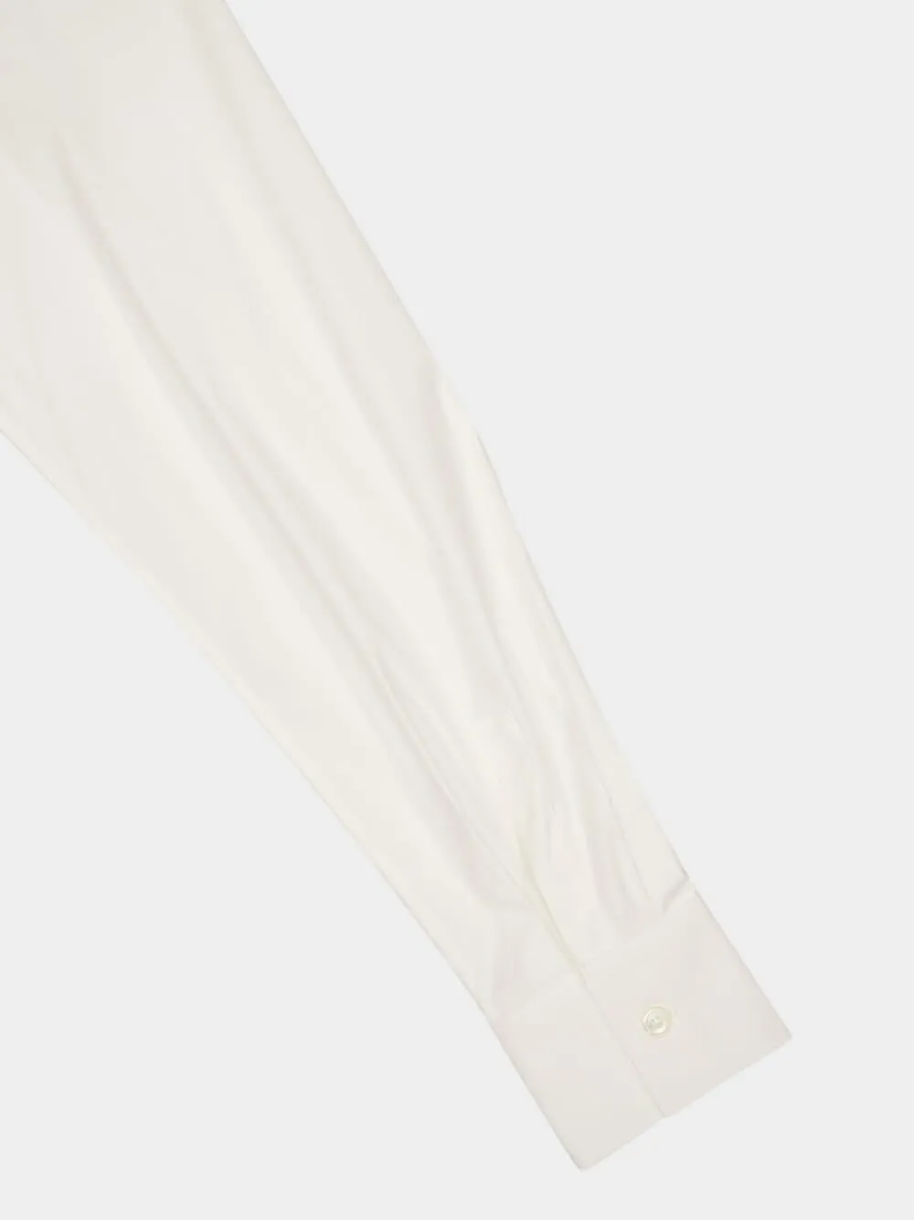 White Stretch Cotton Poplin Shirt