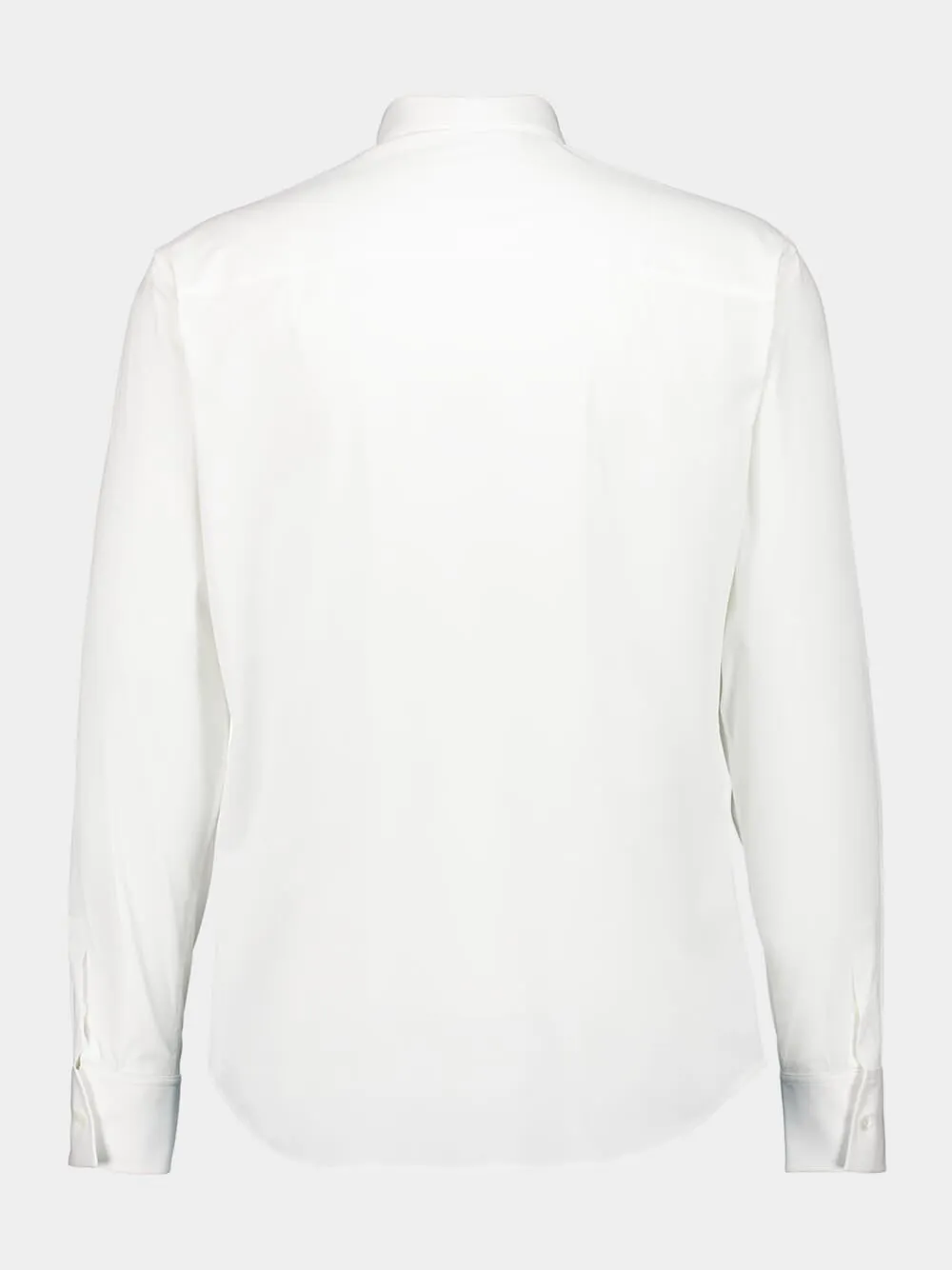 White Stretch Cotton Poplin Shirt