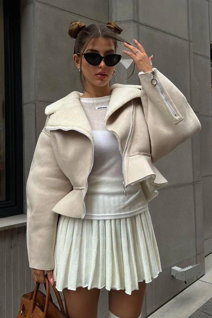 Wide sleeves Short jacket