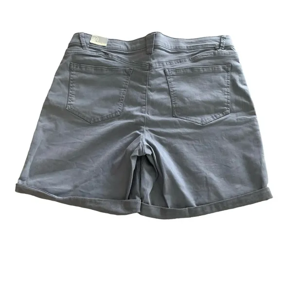 Wit &amp; Wisdom 'Ab'Solution Stretch Twill Shorts in Shadow Women’s Size 14