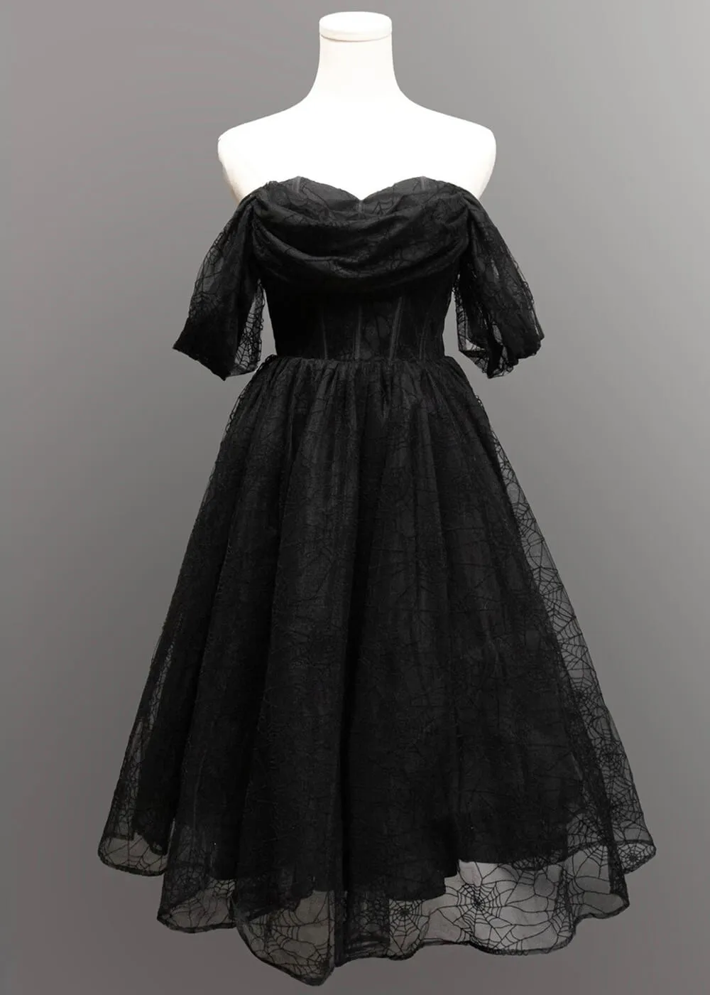 Witchwood Octavia's Web Spider Web Swing Dress Black