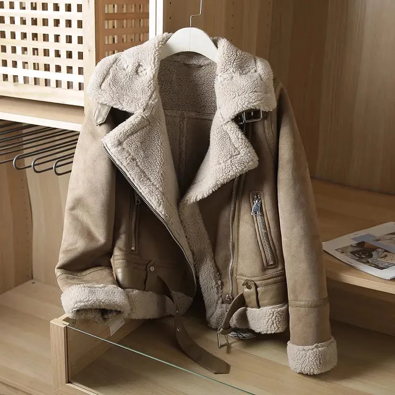 Wolffmode Thick Warm Suede Jacket