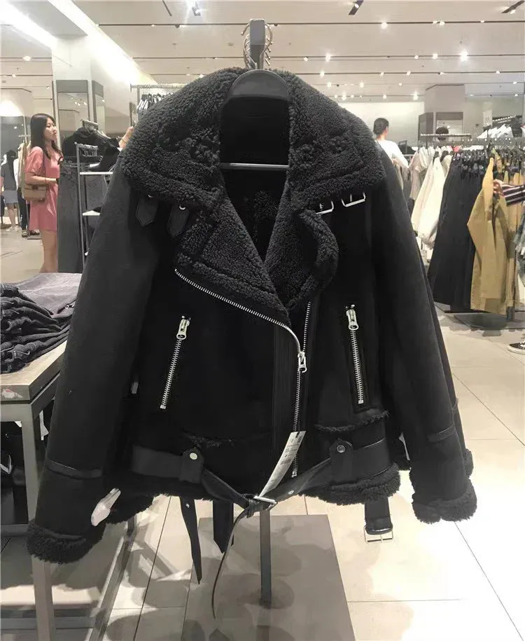 Wolffmode Thick Warm Suede Jacket