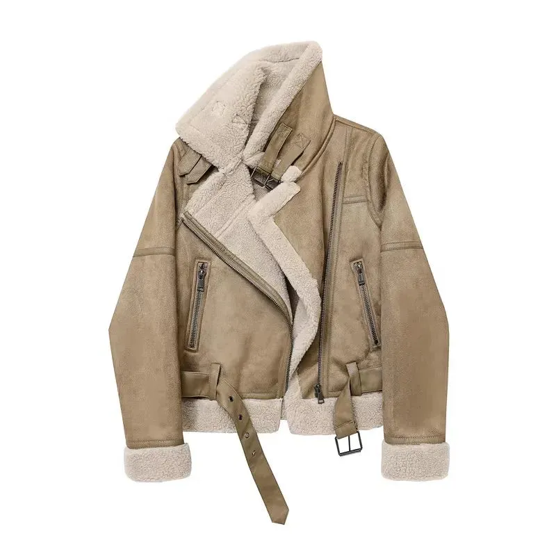 Wolffmode Thick Warm Suede Jacket