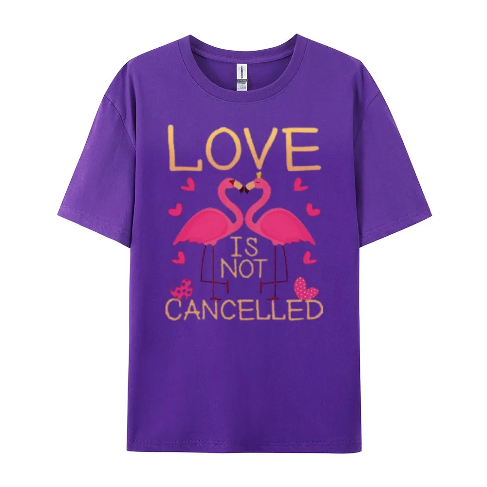Women Love Flamingo For Valentine's Day Print Graphic T-shirt