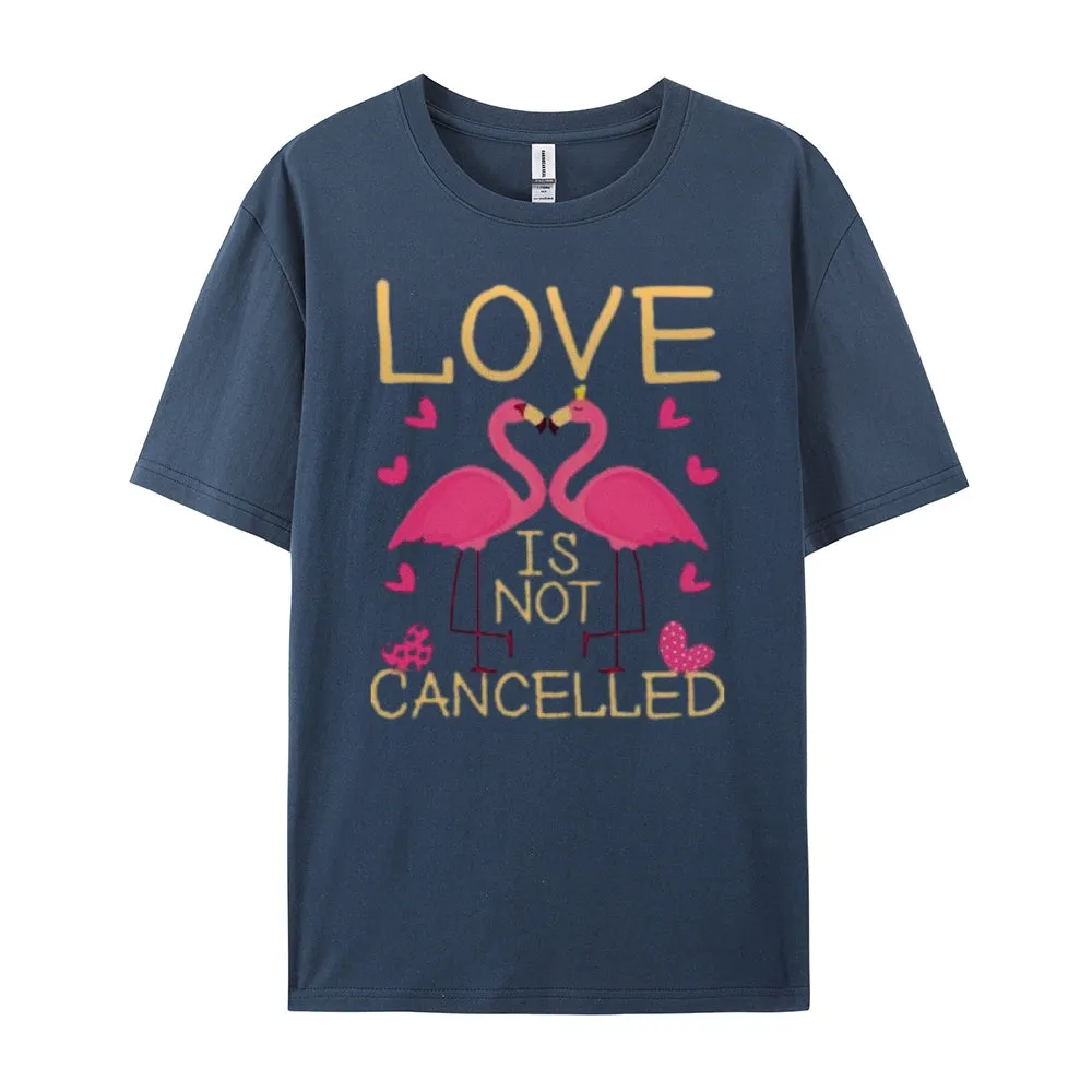 Women Love Flamingo For Valentine's Day Print Graphic T-shirt