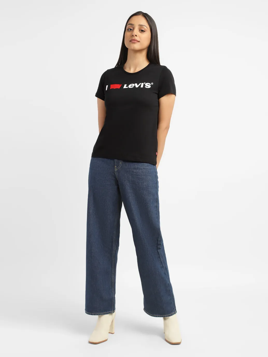Women's Brand Logo Slim Fit T-shirt