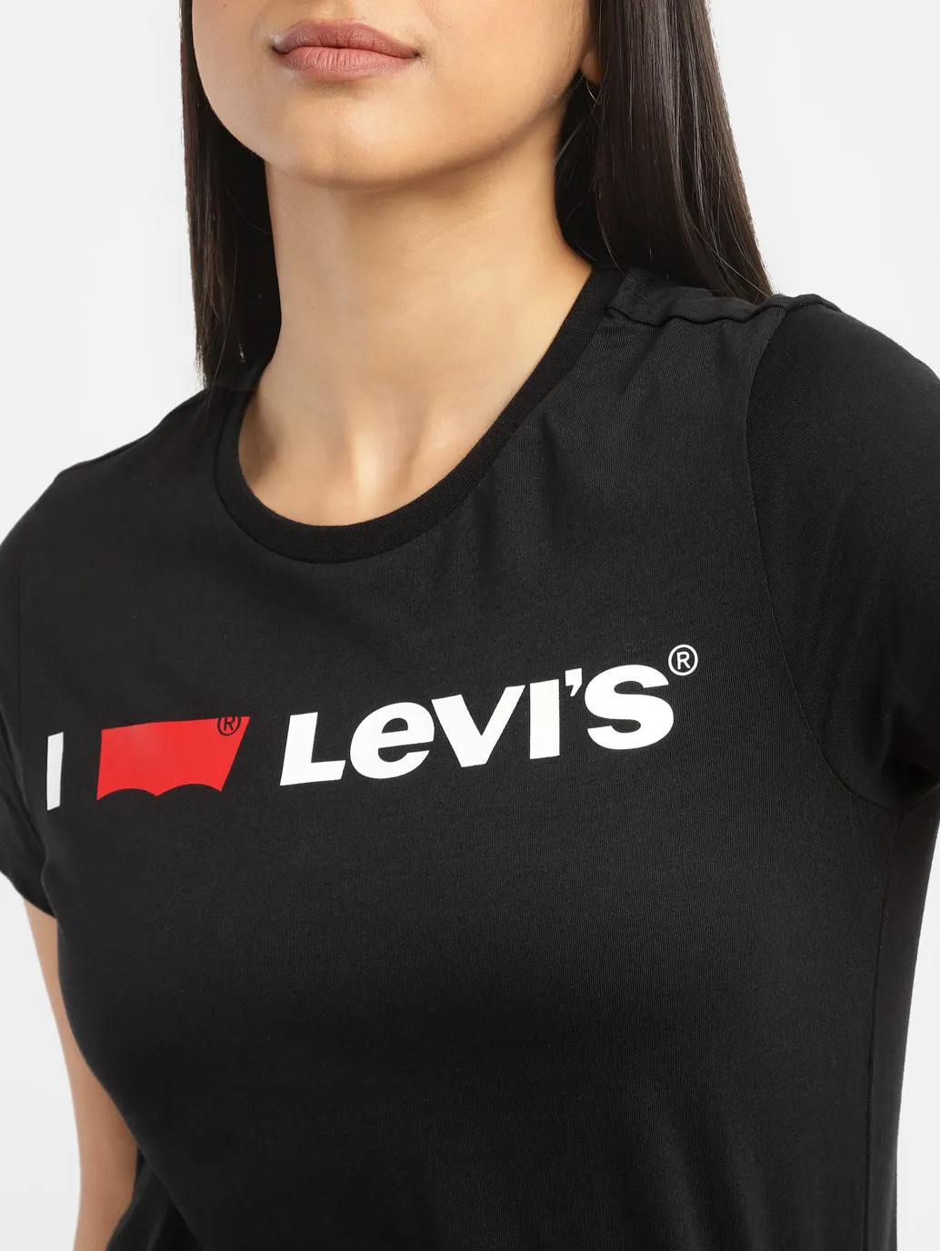 Women's Brand Logo Slim Fit T-shirt