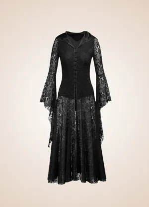 Women's Gothic Medieval Hooded Dress