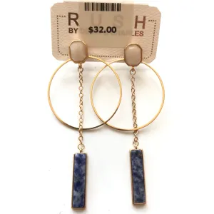 Women's RUSH by Denis & Charles | Open Stone Drop Earrings | Blue