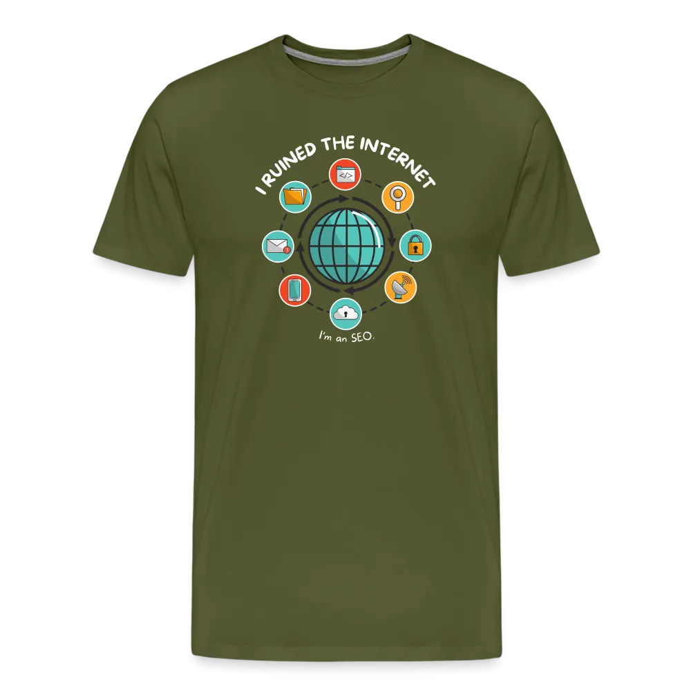 XL SEO Guru: 'I Ruined the Internet, I'm an SEO' – Men's Premium Tee for XL and Up