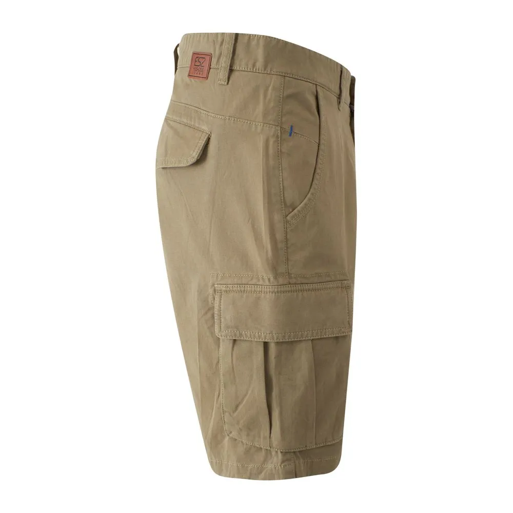 Yes Zee Beige Cotton Men's Bermuda Short