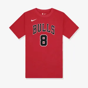 Zach LaVine Chicago Bulls Icon Name & Number NBA T-Shirt - Red