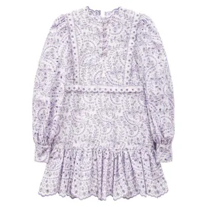 Zoe Embroidered Dress - Lavendar