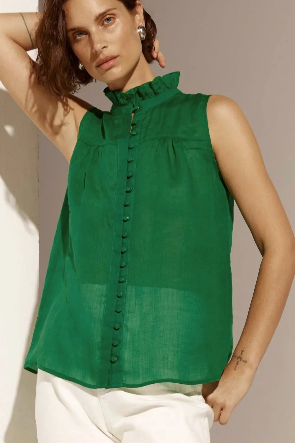 zoe kratzmann - tempo top - palm green