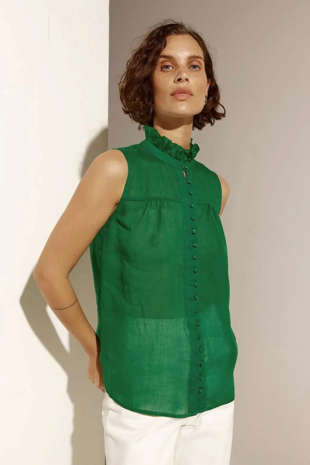 zoe kratzmann - tempo top - palm green