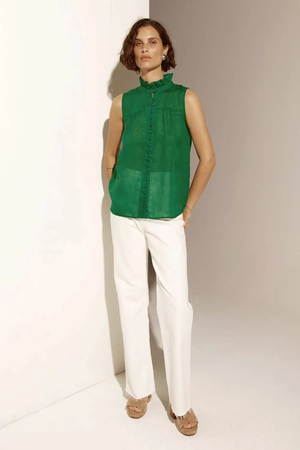 zoe kratzmann - tempo top - palm green