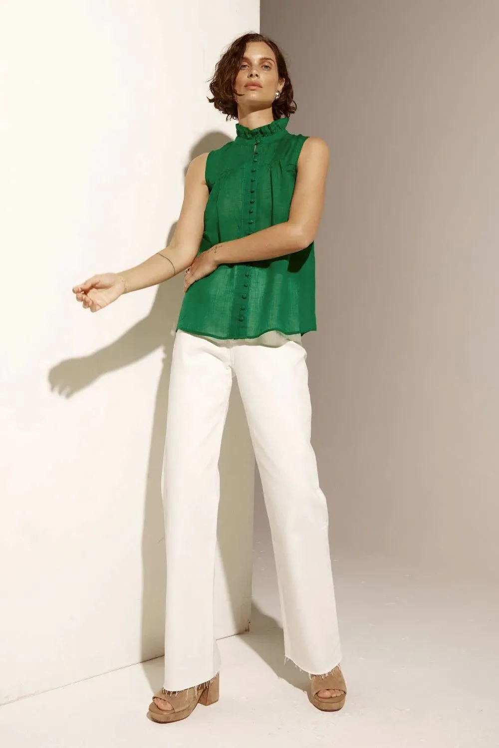 zoe kratzmann - tempo top - palm green
